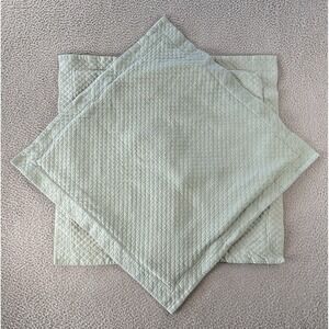 Restoration Hardware Diamond Matelasse Shams (2) Euro Sage Green Quilted